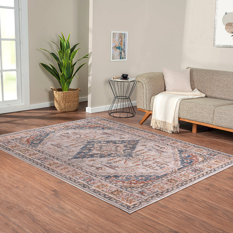 Tiled Border Area Rug