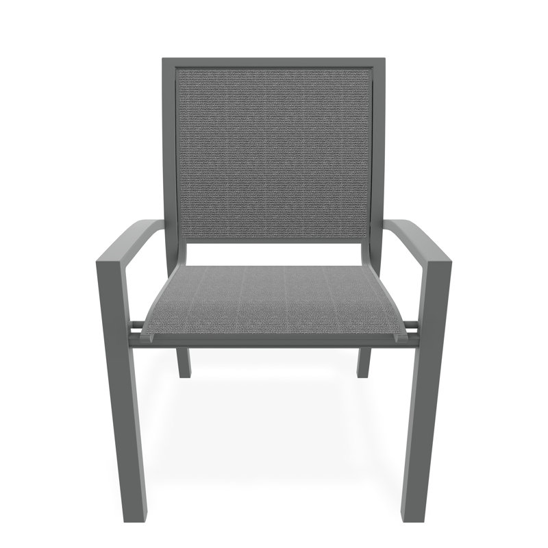 Chaise de café empilable Kendall, Graphite, Nimbus océan