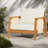 Patio Lounge Chairs Set Of 2, Acacia Wood Modern Style For Patio