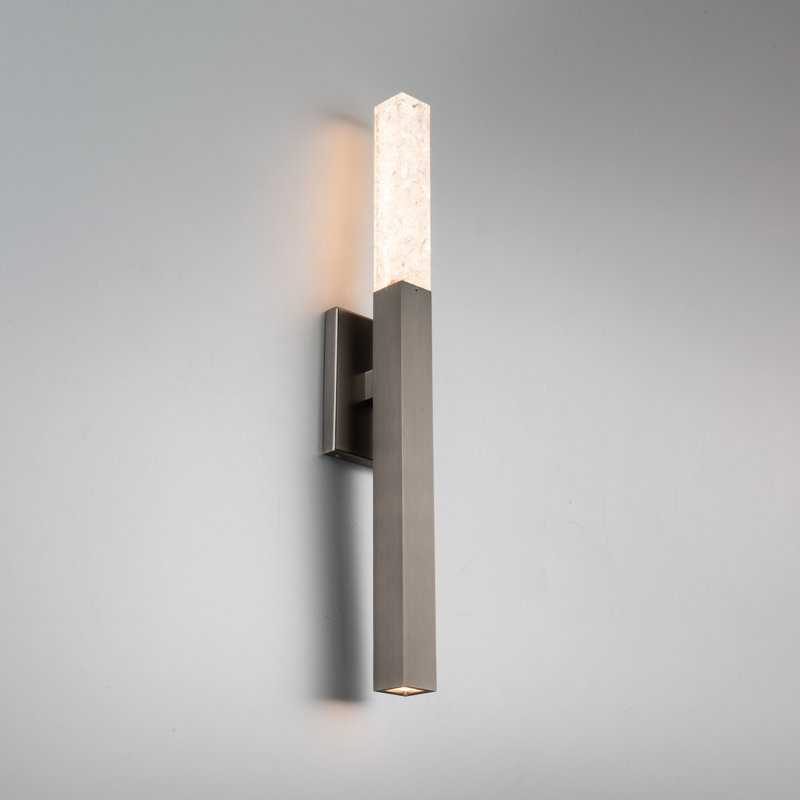 Minx Antique Nickel LED Wallchiere with Reclaimed K5 Crystals