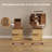 Narrow Solid Wood Nightstand with 2 Drawers-285118322-283522417