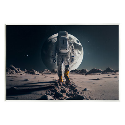 " Man On Moon Outer Space Astronaut " by CyberGeek Design