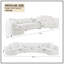 Upholstered Curved Sectional Symmetrical