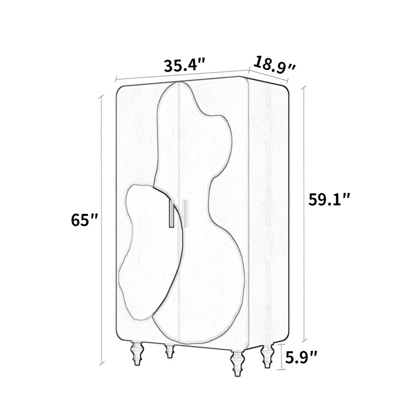 Garde-robe de chambre moderne et simple nordique
