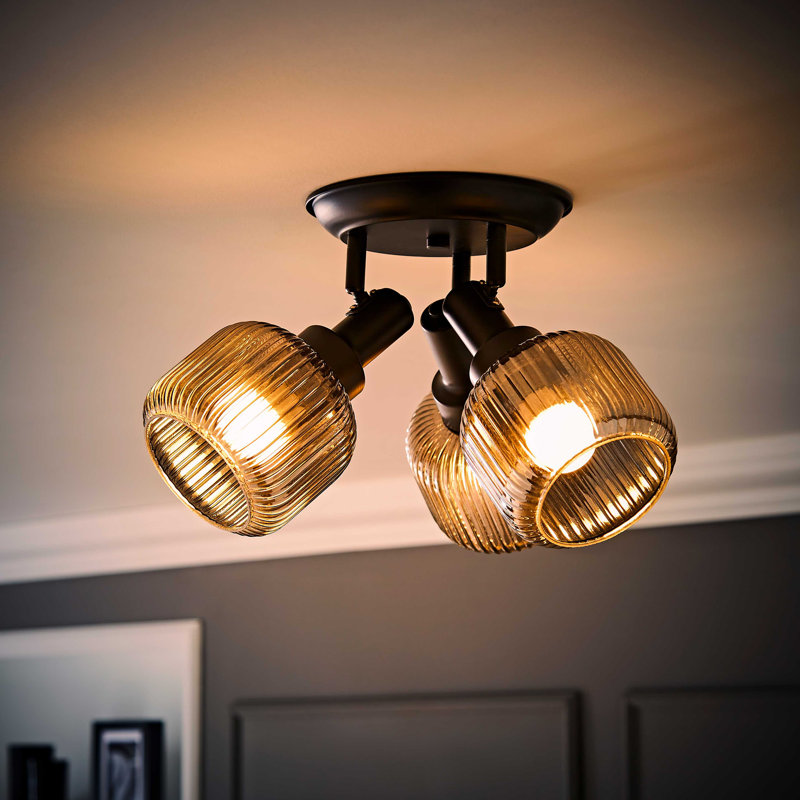 Allea Glass Spotlight, Grey, Matte Black