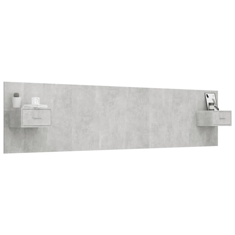DeJuana Bookcase Headboard, Grey