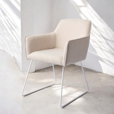 Lannie 123.19cm H Polyester Upholstered Metal Armchair