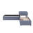 Twin Size L-Shaped Upholstered Platform Bed With Trundle
