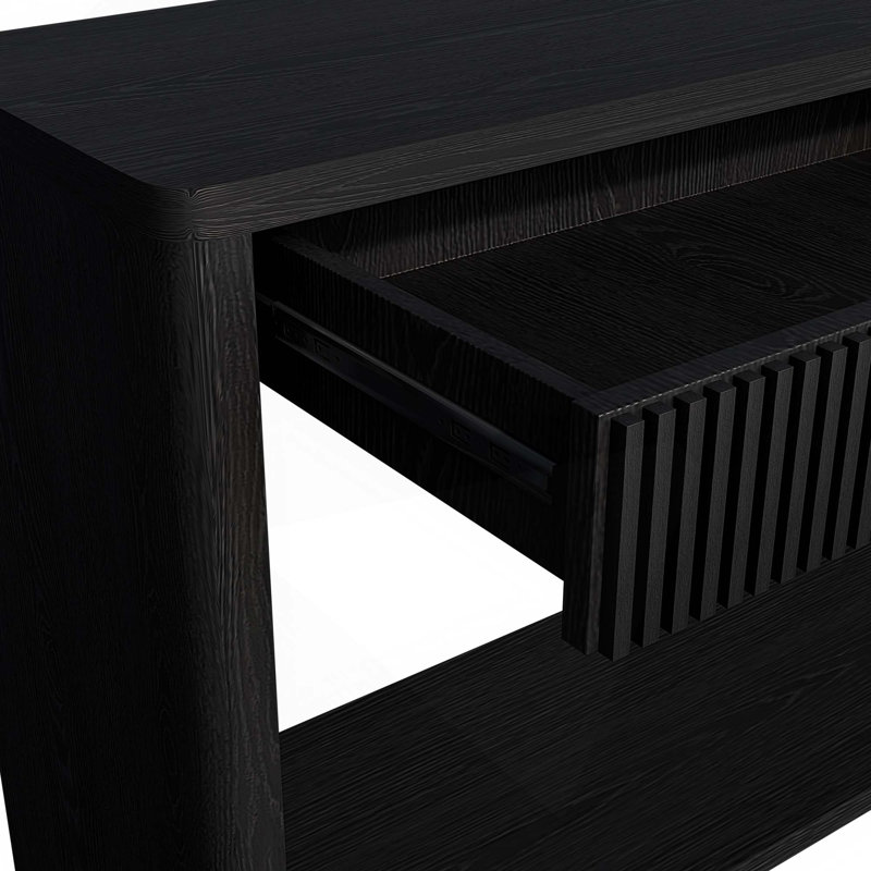 Canapé-console 60 po à 2 tiroirs, Noir