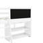 Lit mezzanine simple simple avec structure, tablettes mobiles et tableau noir - Option de chambre à coucher pour tableau noir décoratif, tablettes polyvalentes