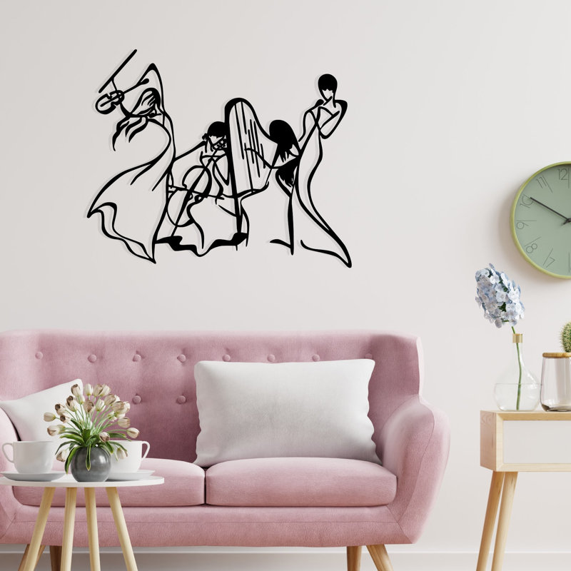 Accessoire mural décoratif en métal, H 37 po x l 30,7 po x P 1 po