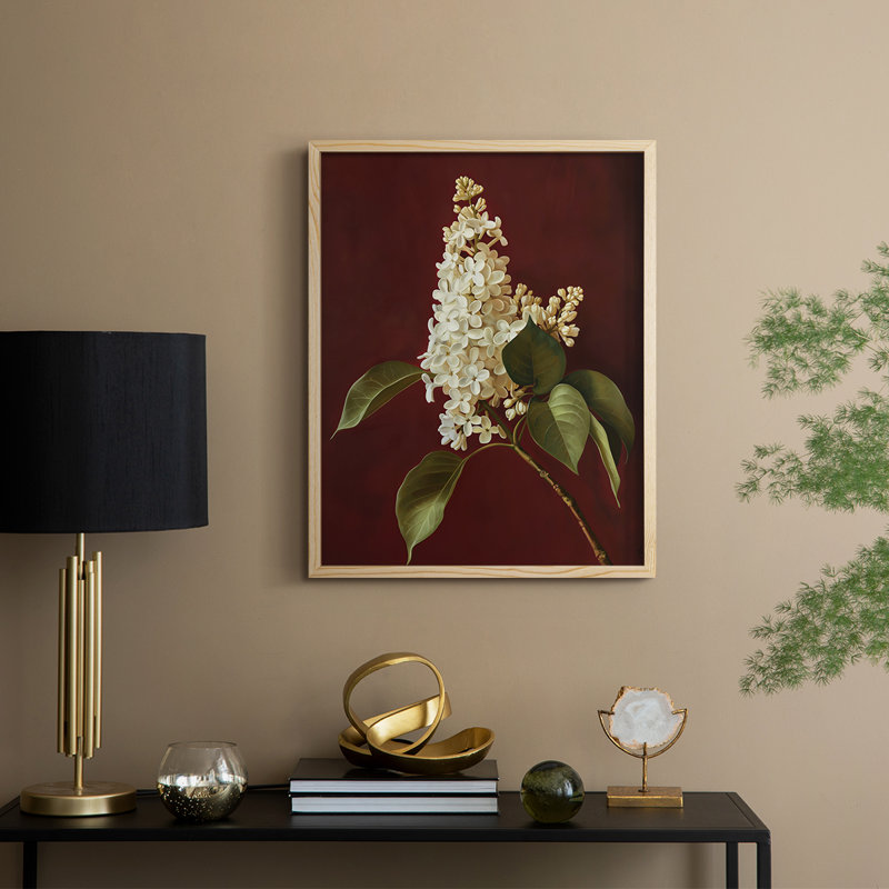 FLORAL Series CCV Framed Print - Solid Wood, 21" H x 17" W