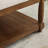 Large Square Ottoman with Solid Wood Shelf-1175911073