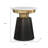 20" Black Metal Round End Table