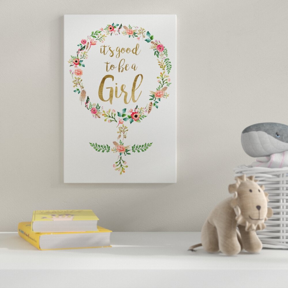 Harriet Bee Floral Gender On Canvas by Oliver Gal Textual Art