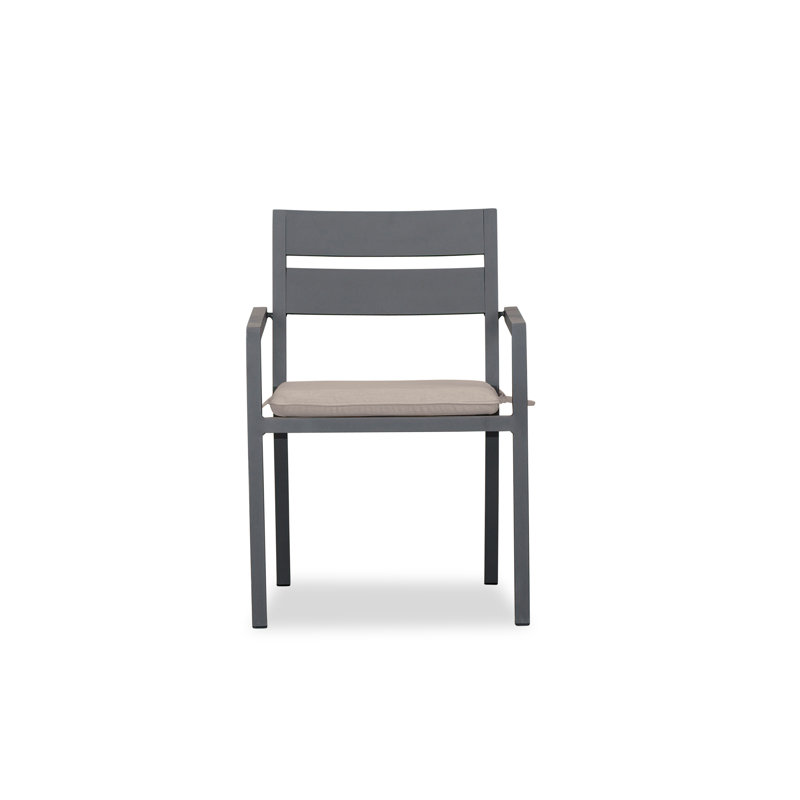 Pacifica Outdoor 5 - Piece Dining Set with Cushions, Slate Gray, Canvas Regatta Sunbrella® Canvas