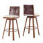 Ensemble de 2 chaises de salle à manger, tabouret de bar rembourré avec structure en métal,