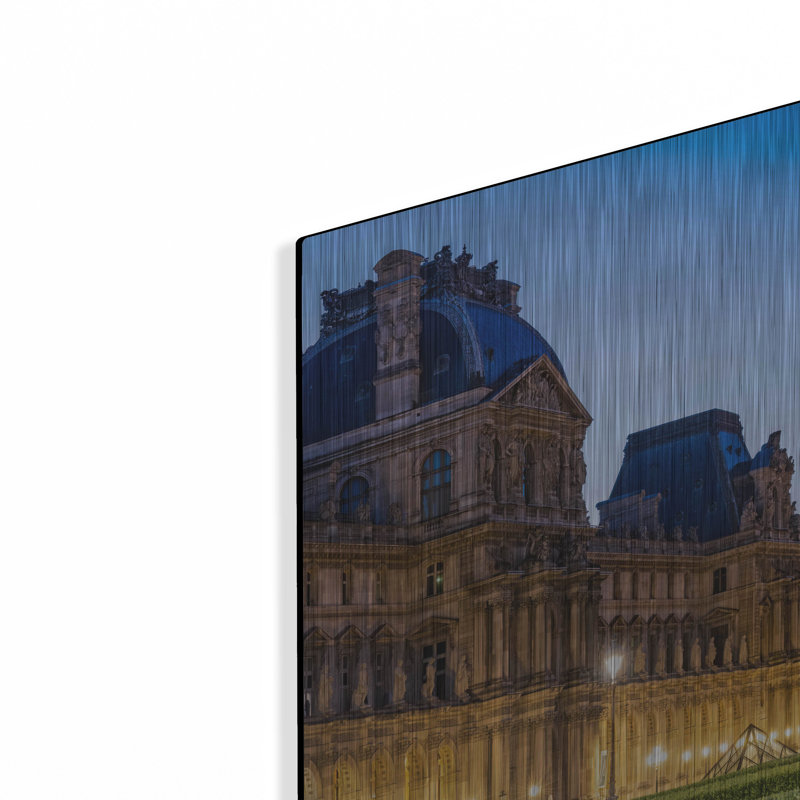 «Paris - Louvre Panorama», art mural en métal, H 12 po x l 36 po