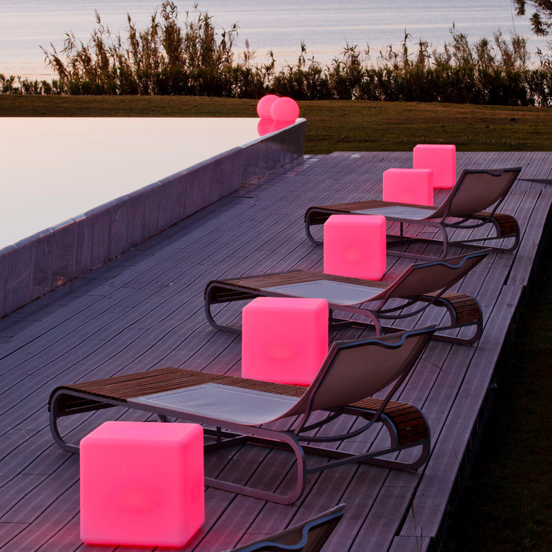 Cube Square Outdoor Side Table ,, 13.78" W x 13.78" L x 13.78" H