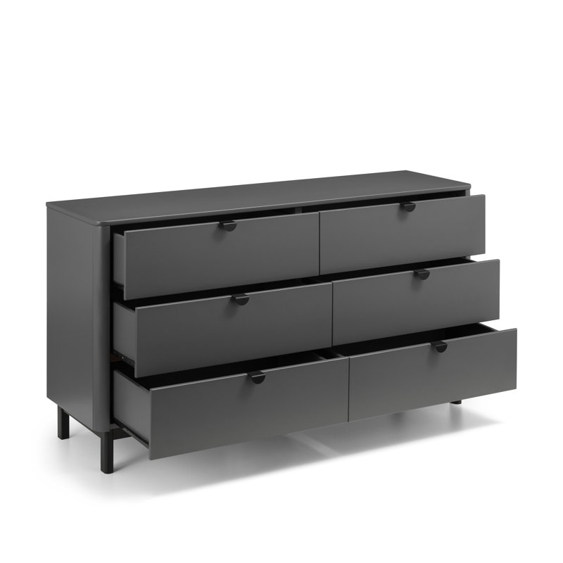Commode 6 tiroirs Hales, Gris