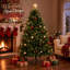 Sapin de Noël artificiel vert de 1,80 m (6 pi) non illuminé, 800 extrémités de branches articulées en PVC PE, avec support en métal