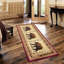 Tapis rouge en polypropylène, 2,58 pi X 7,25 pi, teinture, avec un tapis doux et texturé, un design élégant