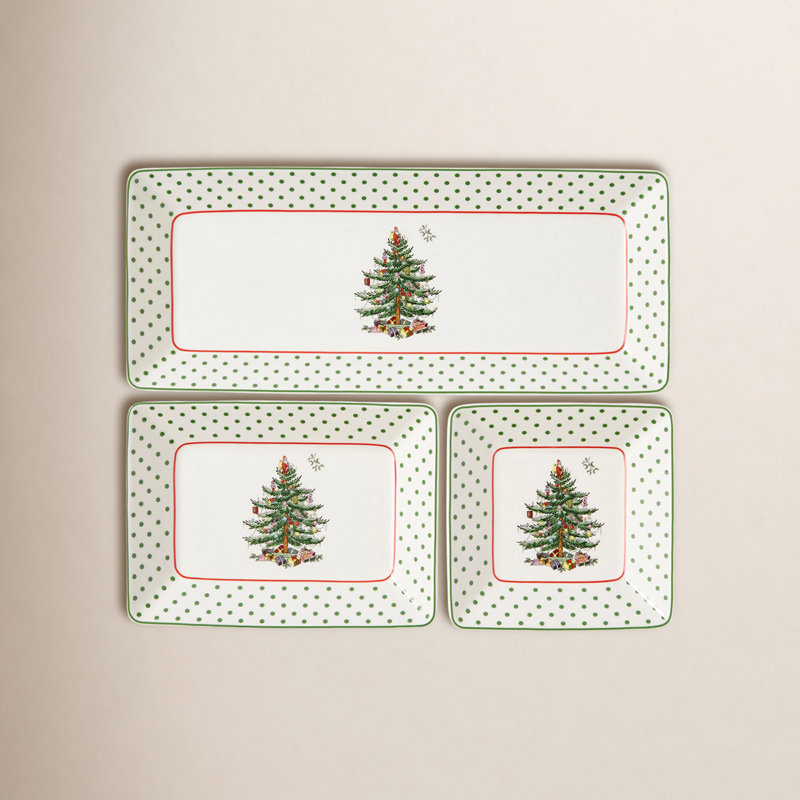 Polka Dot Nesting Trays, Set of 3