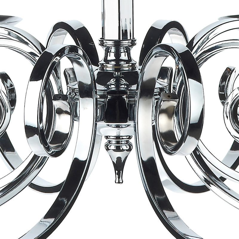 Ameche 8 - Light Candle Style Chandelier, Polished Chrome