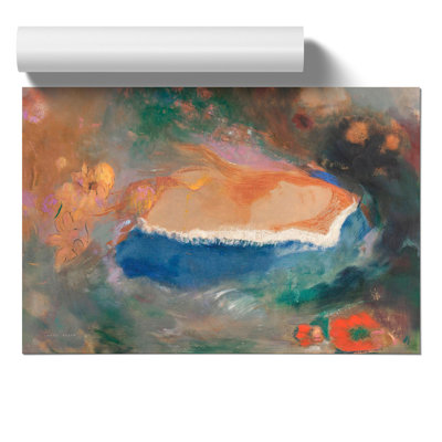 Ophelia With A Blue Wimple by Odilon Redon - No Frame Painting