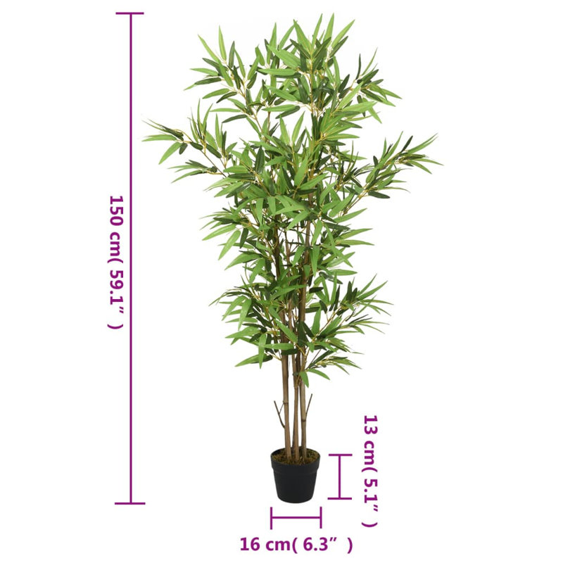 Faux Bamboo Tree in Pot, 150cm H x 16cm W