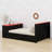 All-in-One Wood Daybed with Trundle, Desk, LED Light & USB Charging-1425926955