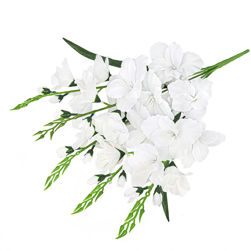 Buisson de glaïeuls artificiels, Blanc