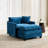 Blue Cloud , Suitable For Bedroom, Double Layer Upholstered, Breathable Chenille, Medium-Soft Plushness, Foam Filled, American Style Ideal Primary Living, Seat, With Filler-845887297
