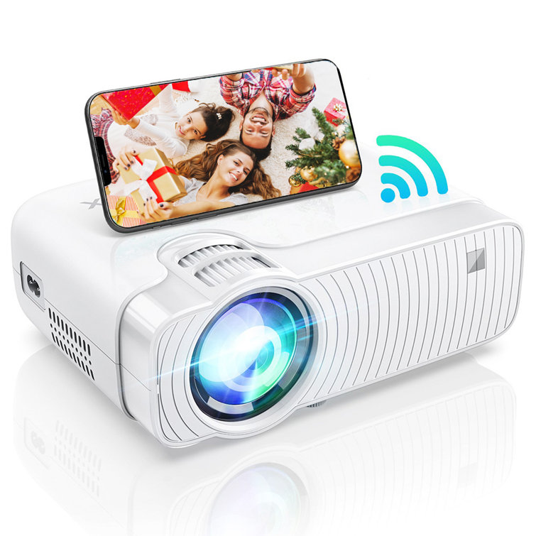[Big Sale]Native 1080P Mini WiFi Projector for Smart Phone,Wireless Bluetooth Projector with Speakers,Mini Indoor Outdoor Movie Projector with Digital - 1