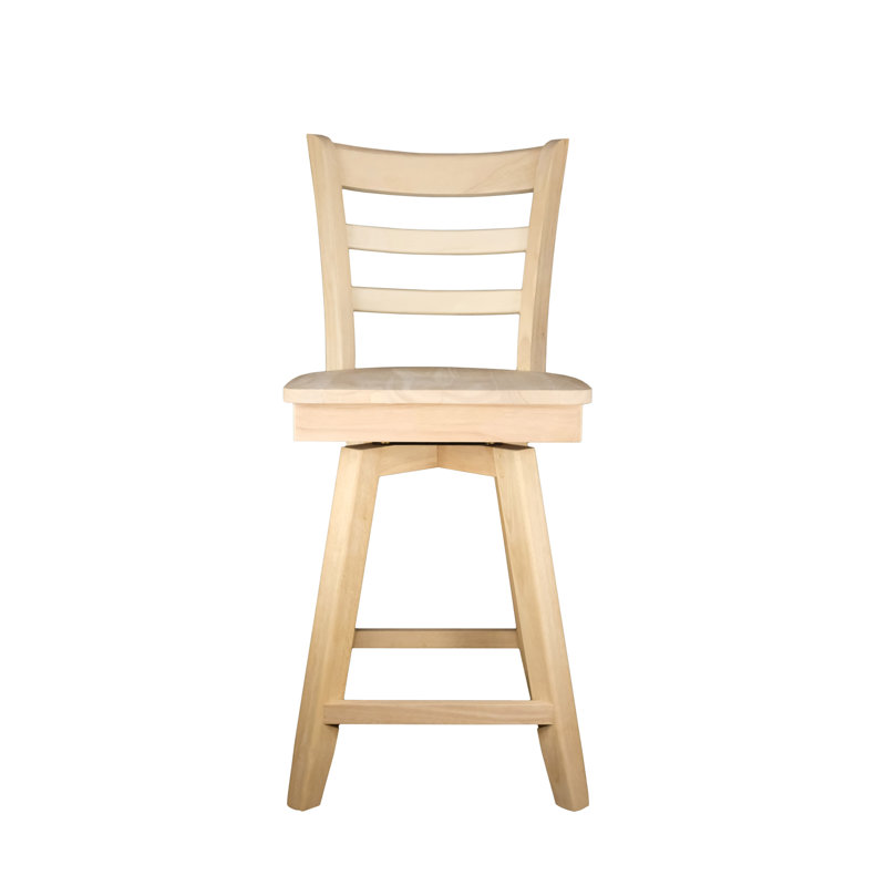 Consetta Swivel Solid Wood Counter Stool, Counter Stool (24” Seat Height)