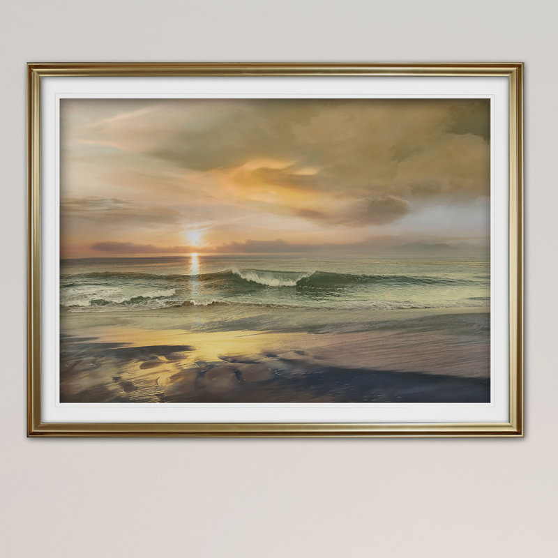 « monterey », reproduction de peinture à l’acrylique encadrée, H 20 po x l 24 po x P 1,5 po, Argent