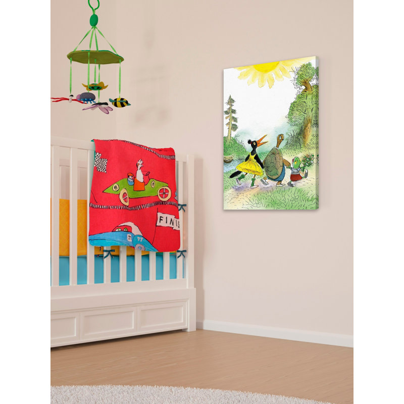 Zoomie Kids 'Let's Go for a Walk' Print on Wrapped Canvas Wayfair