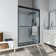 46"-48" W x 72" H Double Sliding Semi-frameless Shower Door with Two Handles