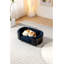 Lit pour chien en bois massif avec dossier et coussin Chetanna-122266675-122266681