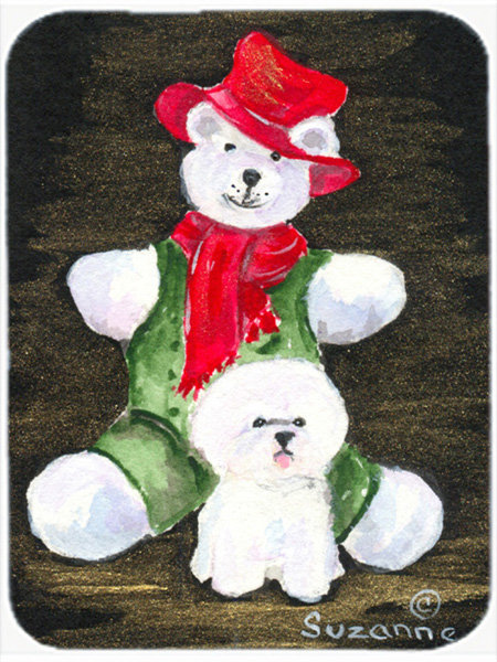 Planche à découper en verre Bichon frisé et ours Winston porter