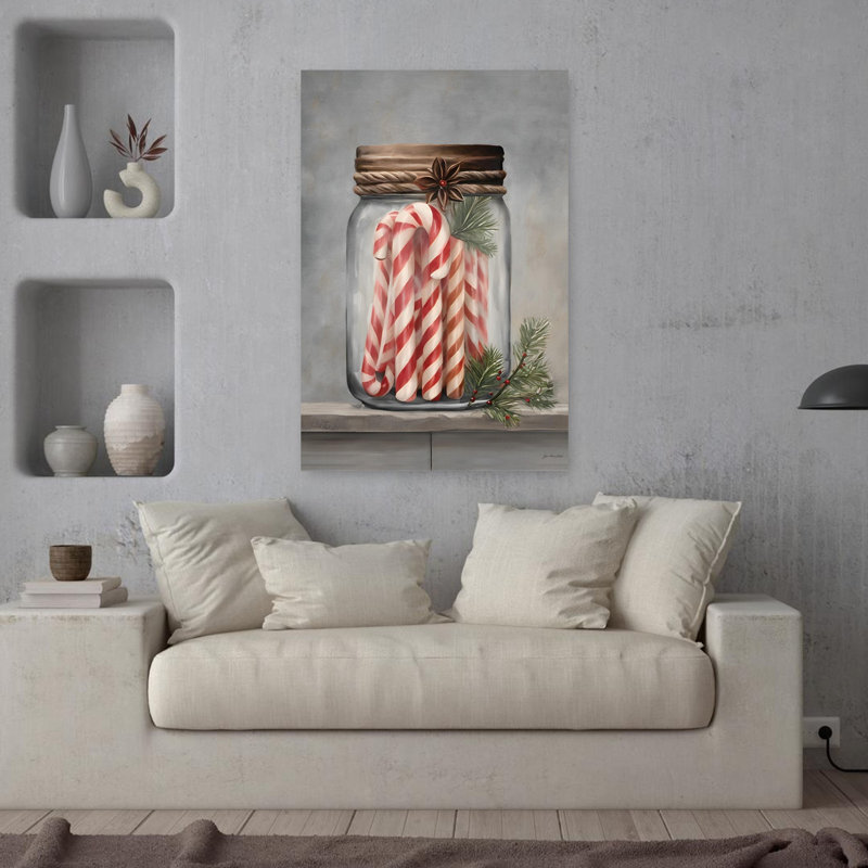 Candy Cane Stash, art contemporain, H 36 po x l 24 po