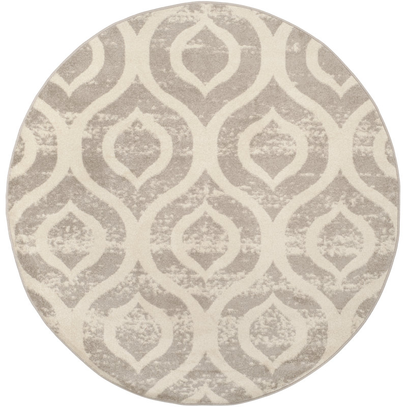 Ardrey Performance Geometric Rug, Round 5'1"
