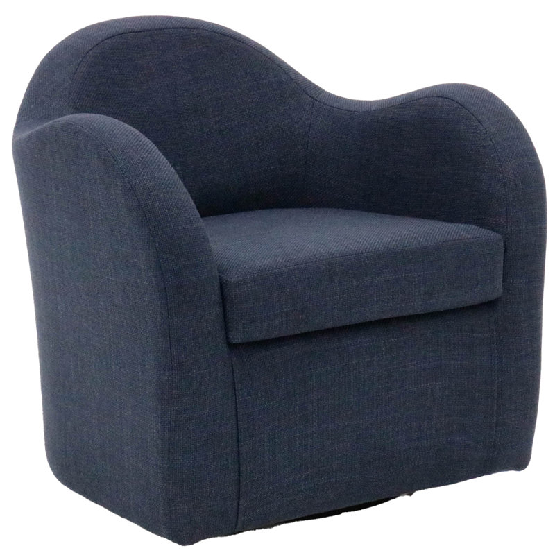 Fauteuil pivotant l 30,5 po Brada, Mélange de polyester bleu marine