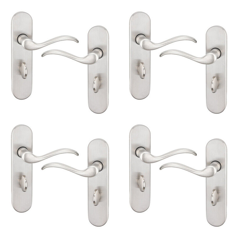 Door Handle, Satin Nickel