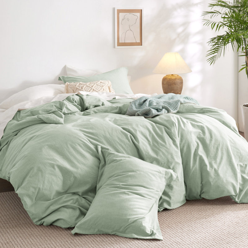 Best Seller Bedsure Cotton Fabric With Microfiber Inner Fill Comforter Set, 143TC, Queen Comforter with 2 Pillowcases