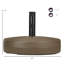 Porte-parapluies d'extérieur - 64 lb, remplissable, convient aux poteaux de 1,5 po 2 po, finition brune ou poteau, conception-134738057-134738058