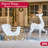 2 Piece Reindeer and Sleigh Lighted Display Set