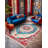 Gulustan Blue Oriental Machine Printed Cotton Polyester Area Rug-1669365545