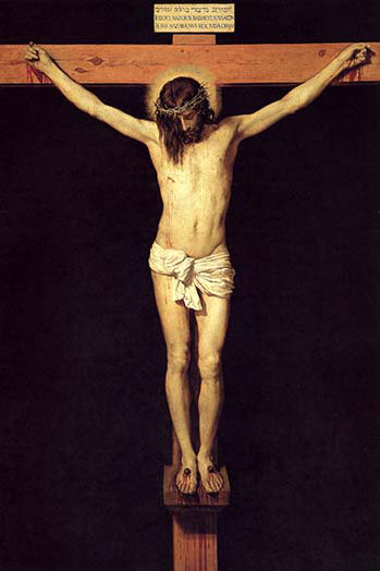 Reproduction d’art graphique, "crucifixion christ" par diego velazquez, H 66 po x l 44 po x P 1,5 po