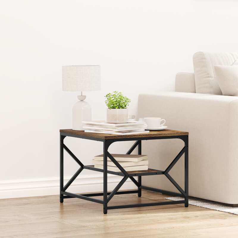 Coffee Table with Storage, Smoked Oak